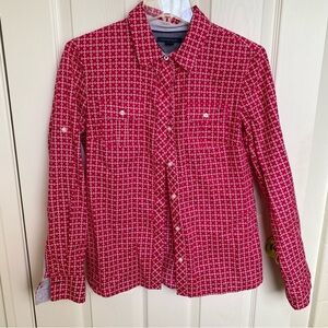 Tommy Hilfiger 💯% Cotton Pink LongSleeve Blouse M